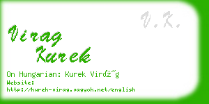 virag kurek business card